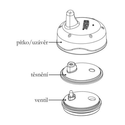 Thermos Foogo Tvrdé pítko pro kojeneckou termosku a láhev – růžová