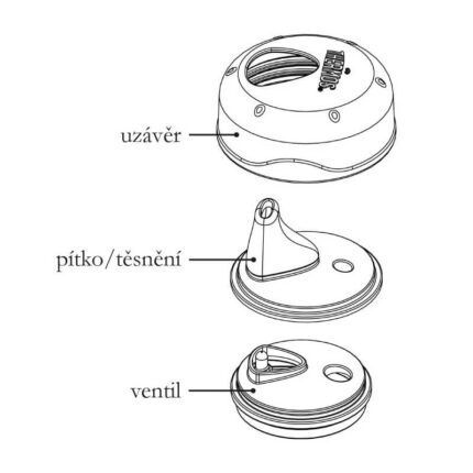 Thermos Foogo Měkké pítko pro kojeneckou termosku a láhev – růžová