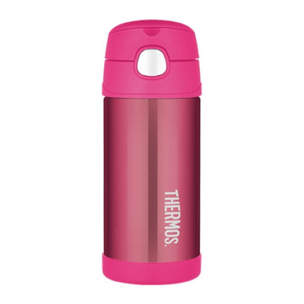 Thermos FUNtainer Dětská termoska s brčkem – růžová, 355 ml