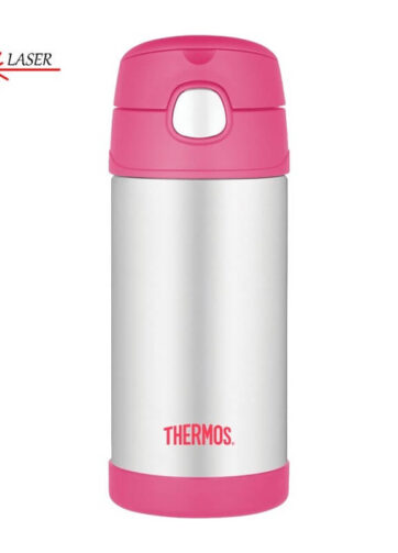 Thermos FUNtainer Dětská termoska s brčkem - růžová, 355 ml