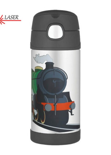 Thermos FUNtainer Dětská termoska s brčkem - vlak, 355 ml