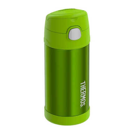 Thermos FUNtainer Dětská termoska s brčkem – limetková, 355 ml