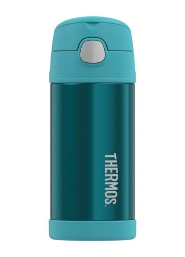 Thermos FUNtainer Dětská termoska s brčkem - tyrkysová, 355 ml