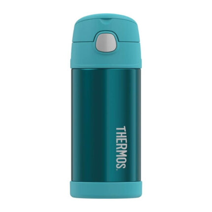 Thermos FUNtainer Dětská termoska s brčkem – tyrkysová, 355 ml