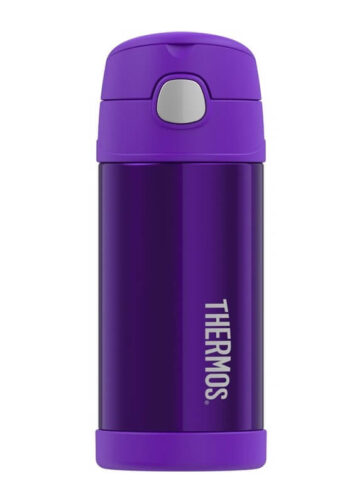 Thermos FUNtainer Dětská termoska s brčkem - fialová, 355 ml