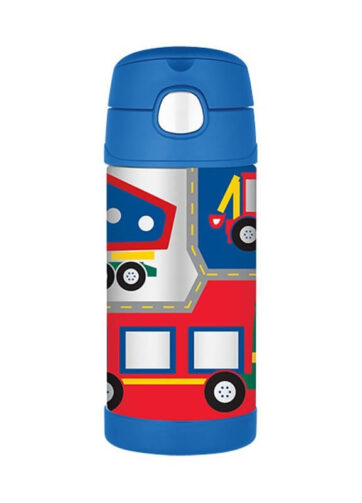 Thermos FUNtainer Dětská termoska s brčkem - stavební stroje, 355 ml