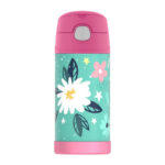 Thermos FUNtainer Dětská termoska s brčkem – wild flowers, 355 ml