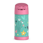 Thermos FUNtainer Dětská termoska s brčkem – wild flowers, 355 ml