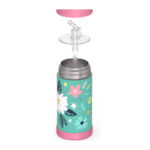 Thermos FUNtainer Dětská termoska s brčkem – wild flowers, 355 ml
