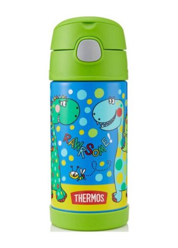 Thermos FUNtainer Dětská termoska s brčkem - dinosaurus, 355 ml