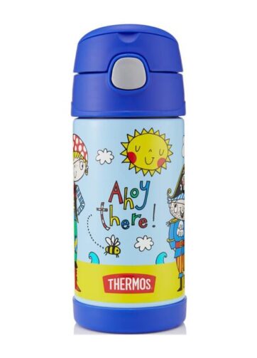 Thermos FUNtainer Dětská termoska s brčkem - pirát, 355 ml