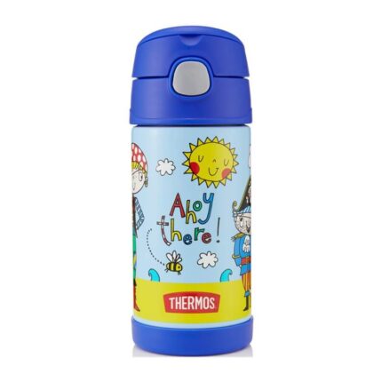 Thermos FUNtainer Dětská termoska s brčkem – pirát, 355 ml