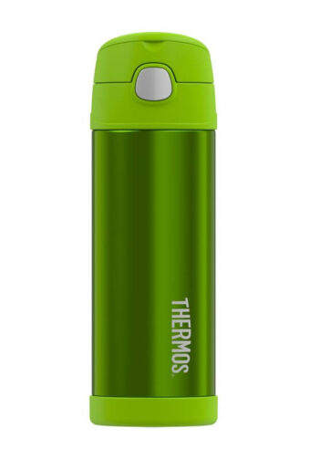 Thermos FUNtainer Dětská termoska s brčkem - limetková, 470 ml