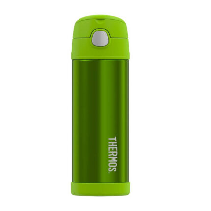 Thermos FUNtainer Dětská termoska s brčkem – limetková, 470 ml