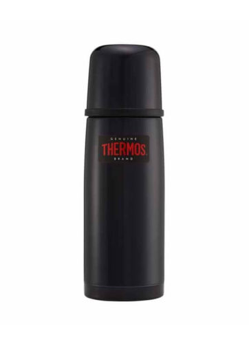 Thermos Mountain FBB Termoska s tlačítkovým uzávěrem a šálkem - tmavě modrá, 350 ml