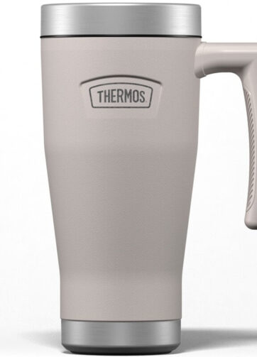 Thermos Vodotěsný termohrnek s madlem - sandstone (pískovcová), 470 ml