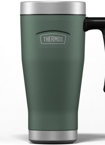 Thermos Vodotěsný termohrnek s madlem - smrkově zelená, 470 ml