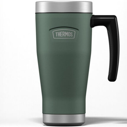 Thermos Vodotěsný termohrnek s madlem – smrkově zelená, 470 ml