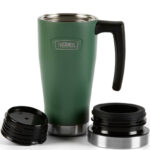 Thermos Vodotěsný termohrnek s madlem – smrkově zelená, 470 ml