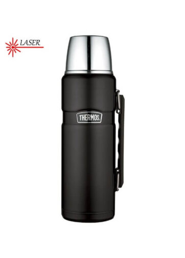 Thermos Style Termoska na nápoje s madlem - matně černá, 1,2 l