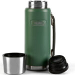 Thermos Termoska na nápoje a jídlo s madlem – smrkově zelená, 1,2 l