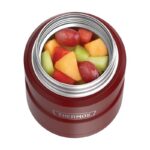 Thermos Style Termoska na jídlo se skládácí lžící a šálkem – rustic red, 470 ml