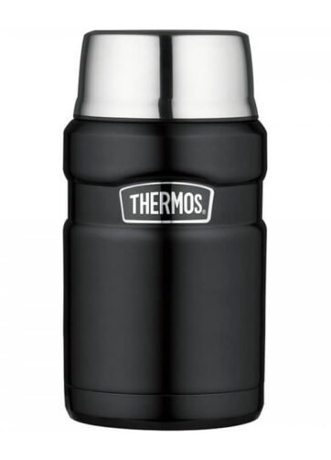 Thermos Style  Termoska na jídlo se šálkem - matně černá, 0,71 l