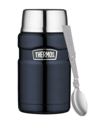 Thermos Style Termoska na jídlo se skládácí lžící a šálkem - tmavě modrá, 0,71 l