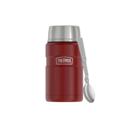 Thermos Style Termoska na jídlo se skládácí lžící a šálkem – rustic red, 0,71 l