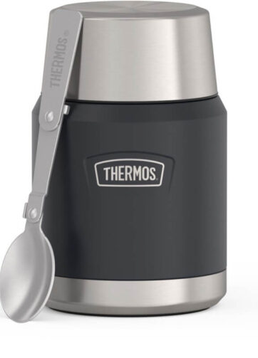Thermos Termoska na jídlo se skládácí lžící a šálkem, granite (žulová), 470 ml
