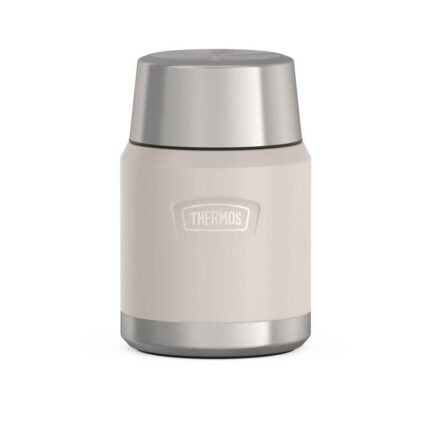 Thermos Termoska na jídlo se skládácí lžící a šálkem, sandstone (pískovcová), 470 ml