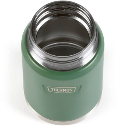 Thermos Termoska na jídlo se skládácí lžící a šálkem – smrkově zelená, 470 ml