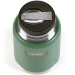 Thermos Termoska na jídlo se skládácí lžící a šálkem – smrkově zelená, 470 ml