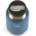 Thermos Termoska na jídlo se skládácí lžící a šálkem – námořnická modrá, 470 ml