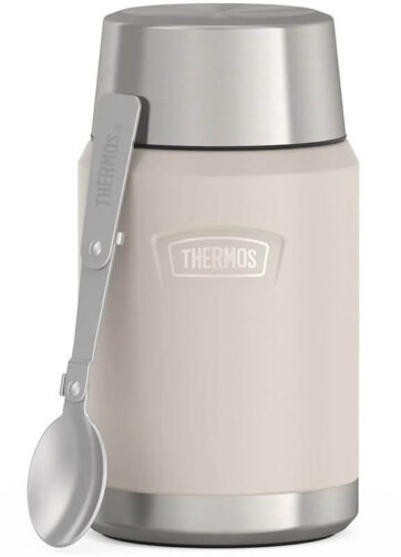 Thermos Termoska na jídlo se skládácí lžící a šálkem - sandstone (pískovcová), 0,71 l