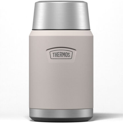 Thermos Termoska na jídlo se skládácí lžící a šálkem – sandstone (pískovcová), 0,71 l