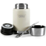 Thermos Termoska na jídlo se skládácí lžící a šálkem – sandstone (pískovcová), 0,71 l