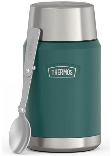 Thermos Termoska na jídlo se skládácí lžící a šálkem - smrkově zelená, 0,71 l