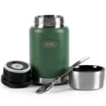 Thermos Termoska na jídlo se skládácí lžící a šálkem – smrkově zelená, 0,71 l