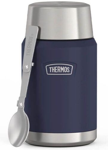 Thermos Termoska na jídlo se skládácí lžící a šálkem - námořnická modrá, 0,71 l