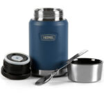 Thermos Termoska na jídlo se skládácí lžící a šálkem – námořnická modrá, 0,71 l
