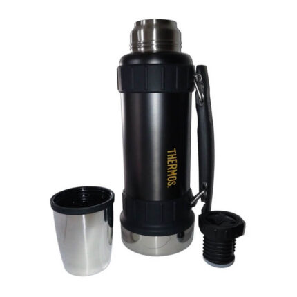 Thermos Work Odolná termoska na nápoje s madlem – černá, 1,2 l