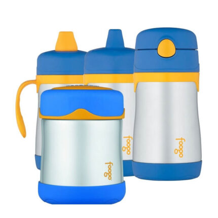 Thermos Foogo Kojenecká termoska (stupeň 1,2,3) + termoska na jídlo – modrá