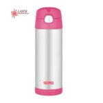 Thermos FUNtainer Dětská termoska s brčkem – růžová, 470 ml