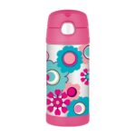 Thermos FUNtainer Dětská termoska s brčkem – květy, 355 ml