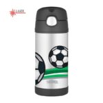Thermos FUNtainer Dětská termoska s brčkem – fotbal, 355 ml