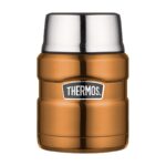 Thermos Style Termoska na jídlo se skládácí lžící a šálkem – měděná, 470 ml