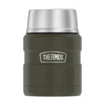 Thermos Style Termoska na jídlo se skládácí lžící a šálkem – vojenská zelená, 470 ml