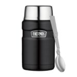 Thermos Style Termoska na jídlo se skládácí lžící a šálkem – matně černá, 0,71 l
