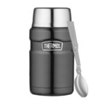 Thermos Style – termoska na jídlo se skládácí lžící a šálkem – metalicky šedá, 0,71 l